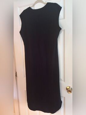 Rachel Zoe Black Midi Sleeveless Shift Dress XL